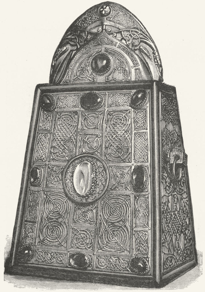 IRELAND. Shrine of St Patrick's Bell 1888 old antique vintage print picture